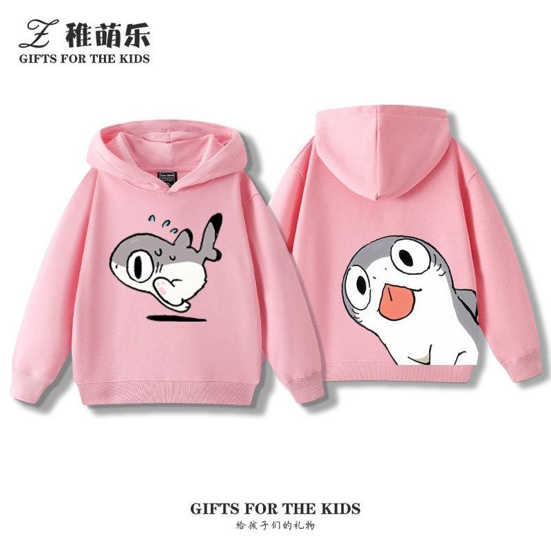 Sudadera con capucha infantil con estampado de dibujos animados para otoño e invierno: ropa deportiva versátil para niños y niñas.