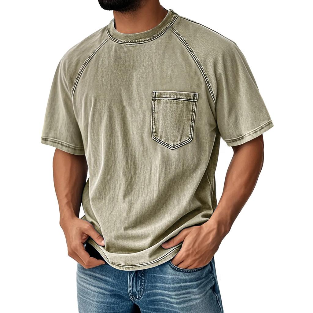 Męski Rekreacyjny Trend Okrągły Dekolt Nadruk T-Shirt Krótki Rękaw