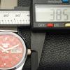 JAPAN SEIKO 5 AUTOMATIC MENS 6309A REFURBISHED RED COLOR DIAL WATCH a440302-4