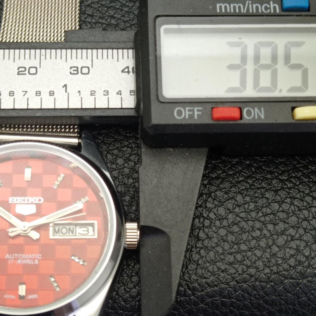 JAPAN SEIKO 5 AUTOMATIC MENS 6309A REFURBISHED RED COLOR DIAL WATCH a440302-4