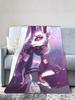 Loona Anime Fleece Throw Blanket Soft Rug for Travel Bed Helluva Boss Plush Warm Cozy Wrap
