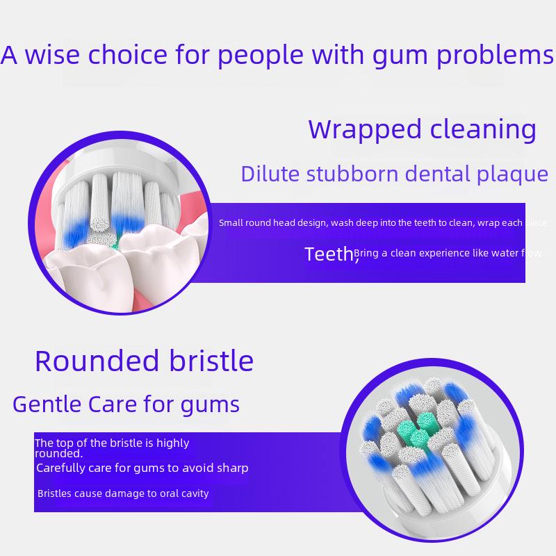 Oral-B Compatible Bolielang Soft DuPont Bristle Electric Toothbrush Replacement Heads