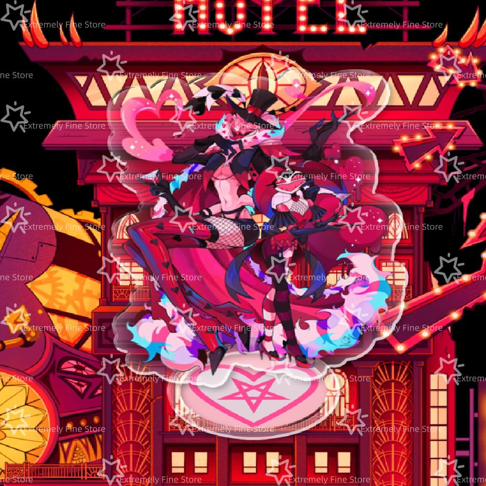 

Hazbin Hotel Anime Figure Acrylic Stand Model Plate Alastor Desk Decor Standing Sign Game Fans Gift Ornaments Stand Model