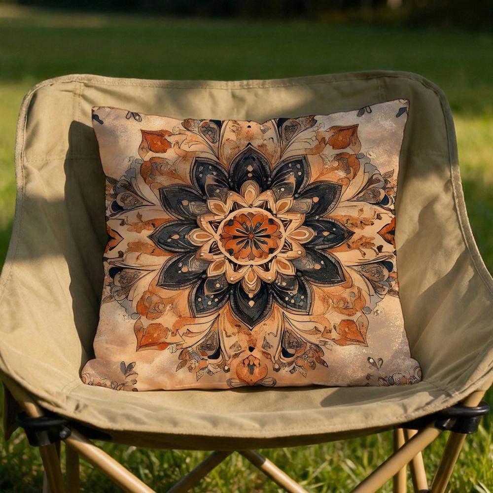 Ethnic Bohemian Pattern Cushion Cover Soft Reversible Durable Pillow Cover MultiScene Use for Home Car Daily Comfort