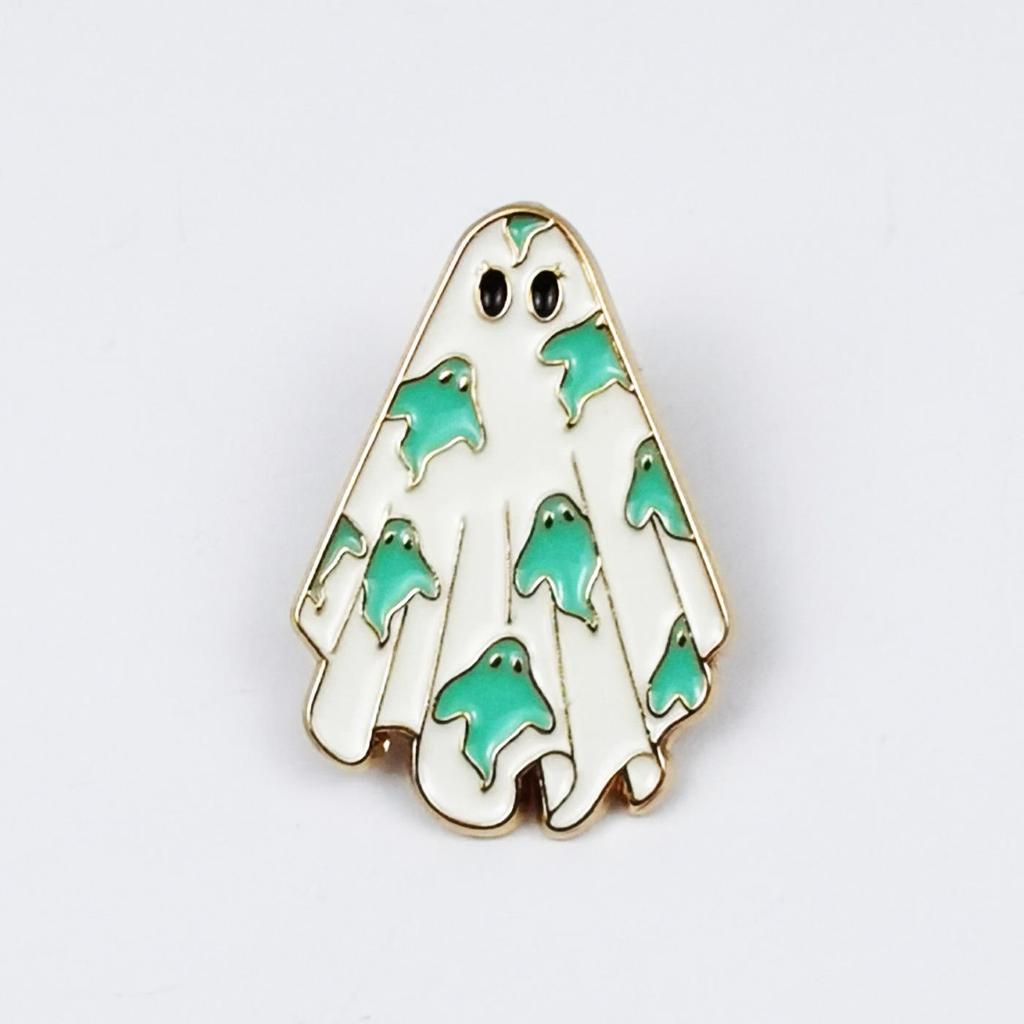 European & American Halloween Cartoon Monster Brooch Set – Creative Ghost Badge for Clothing & Hat Decoration