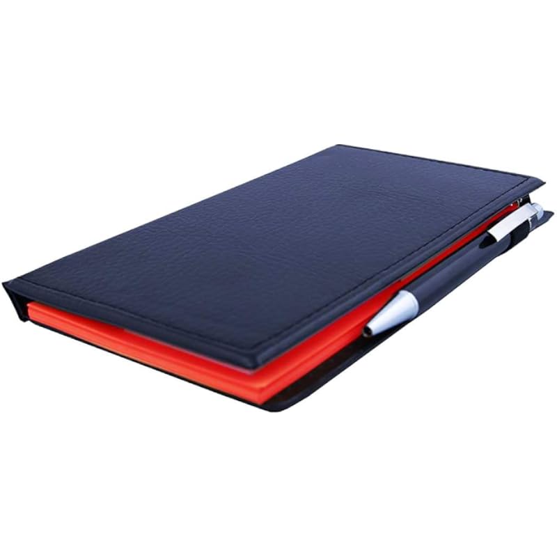 COI Memo Note Pad|Memo Note Book with Sticky Notes & Clip Holder In Diary Style (Crimson Red)