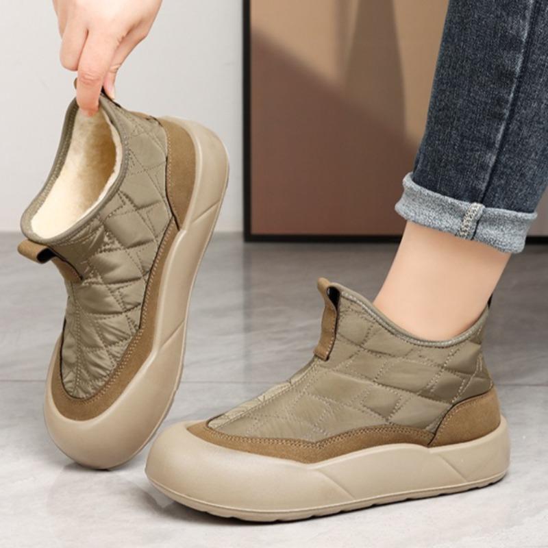 Chunky Platform Women Winter Boots Waterproof Down Cloth Soft Bottom Keep Warm Fur  Cold Resistant Female Casual Cotton Shoes