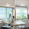 E26/E27 Socket Ceiling Fan Lights Ultra-Quiet with Remote Control 6 Blades Adjustable 3-Speed Airflow for Home Bedroom Lighting