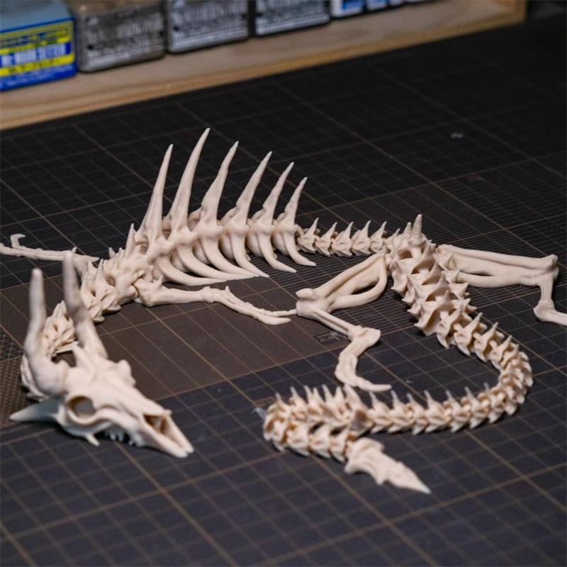 

3D Printed Skeleton Dragon Bone Frame Movable Joint Toy 60cm DIY Model For Aquarium Reptile Tank Landscape Home Decor Gift Idea