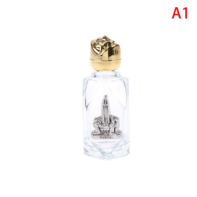 Gold Lid Mini 15ml Catholic Holy Water Bottle Golden Christian Virgin Sculpture Bottle Holy Water Bottle Decorative Ornaments