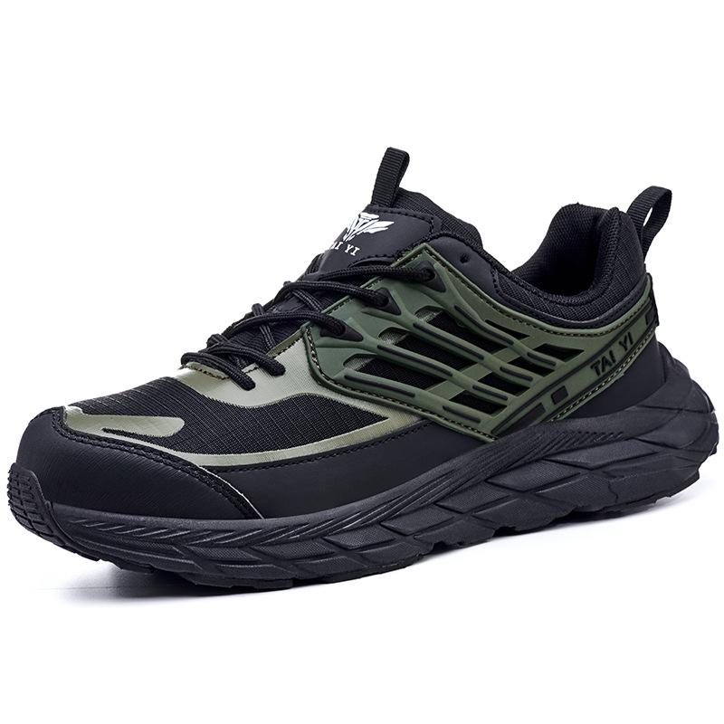 

New Safety Shoes Men Rotating button Work Sneakers Steel toe shoes Puncture-Proof Work Shoes Security Protection Boots Non-slip 36