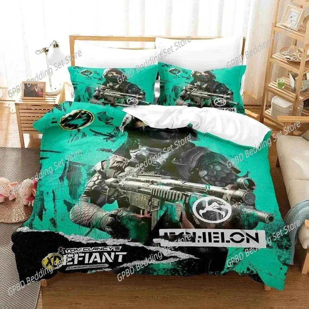 Game XDefiant 3D NEW Duvet Cover Pillowcase Bedding Set Adult Boy Girl Bedroom Decoration Children Single Double Large