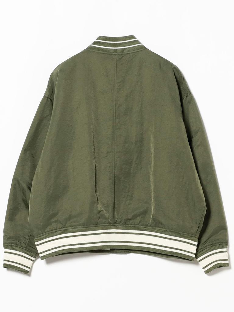 B:MING LIFE STORE by BEAMS Women's Water-Repellent Stadium Jacket, Olive, Size S