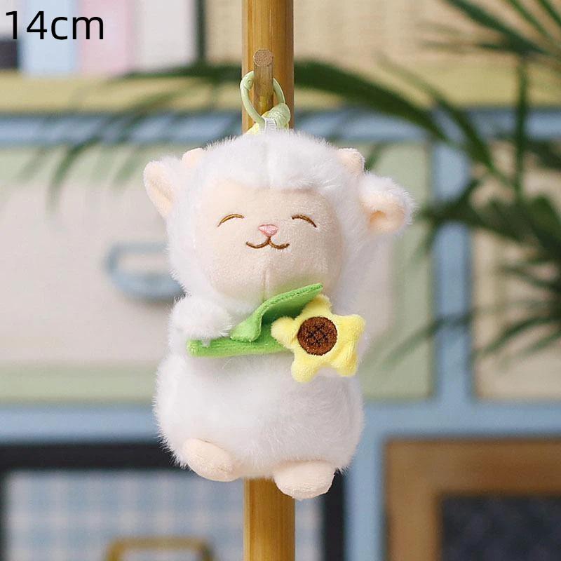 Cute Soft Fluffy Sheep Plush Keychain With Comfortable Touch For Bag Decoration Kids Birthday Gift