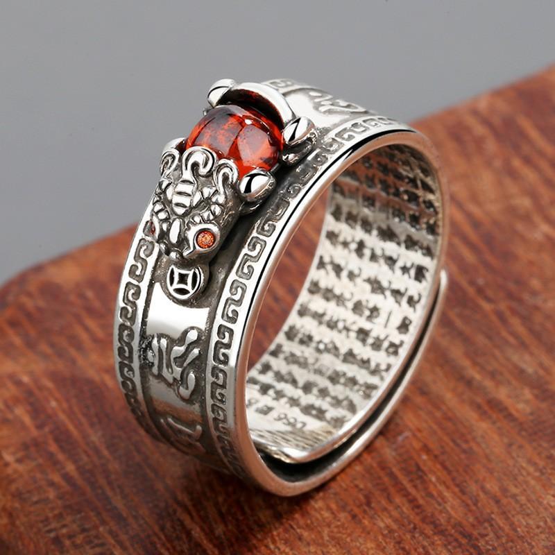 Retro Xiangyun Live Style Domineering Pixiu Lucky Men's Trendy Ring