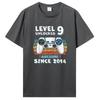 T-Shirt „Level 8 freigeschaltet – Genial seit 2015“ zum achten Geburtstag für Sohn und Junge, lustiges Gamer-Shirt, 8. Geburtstag, 8 Jahre alt, Tops, Geschenk, Kleidung
