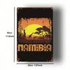 1pc 8x12 Inch Namibian Wildlife Silhouette Metal Sign Vintage Square Iron Plaque Rustic Wall Decor