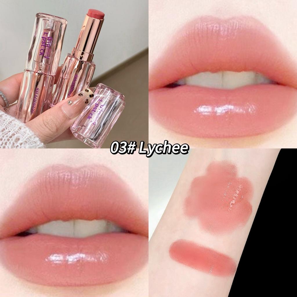 SHAQINUO Rossetto Lucido Trasparente Cristallo