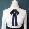 Girls Lady Tassel Jewelry Pearl Diamod Brooch Collar Pin Cravat Bow Tie