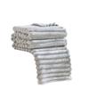 Ribbed Flannel Blanket Wholesale Double Sided Thickened Nap Throw Winter Cover Blanket for Home Office Use