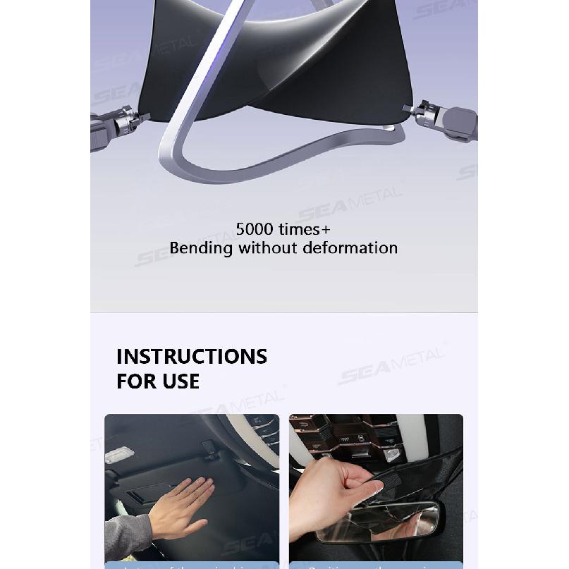SEAMETAL Car Windshield Sunshade Cover Foldable Car Front Window Sun Shade 99.95% UV Block Protection UPF2000+ Car Curtain CoverWindshield Sunshades