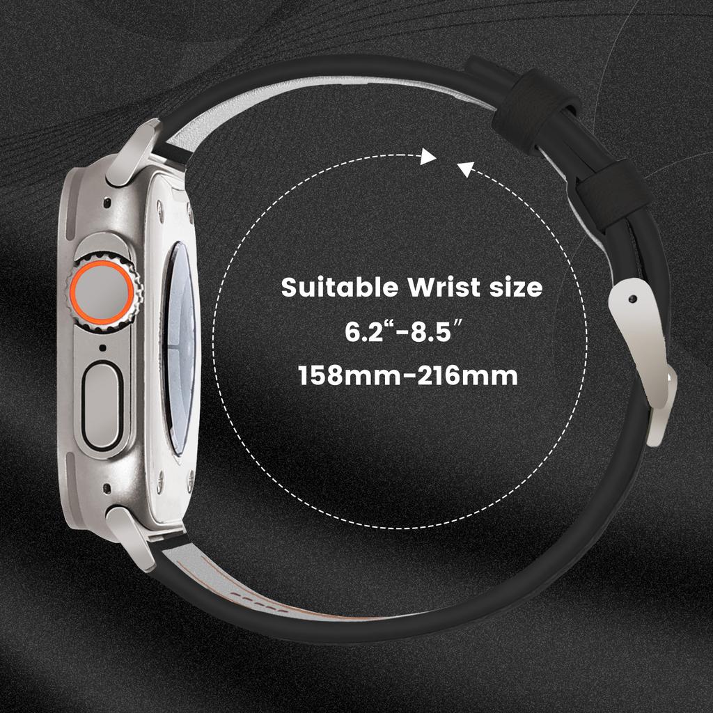 Watch Strap for Apple Watch Series 10 Ultra 9 8 7 SE 6 5 4 3 2 1 46mm 49mm 45mm 44mm 42mm Genuine Cow Leather Wrist Band