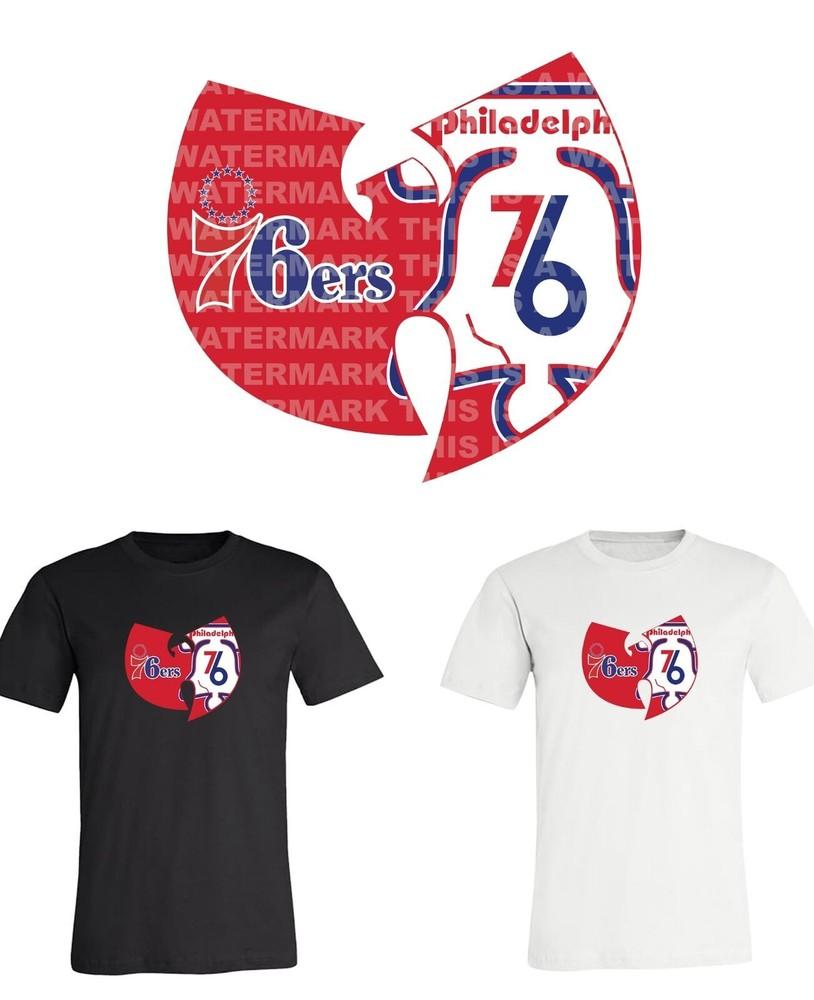 Футболка унисекс с логотипом команды NBA Philadelphia 76ers Wu Tang XXXXL
