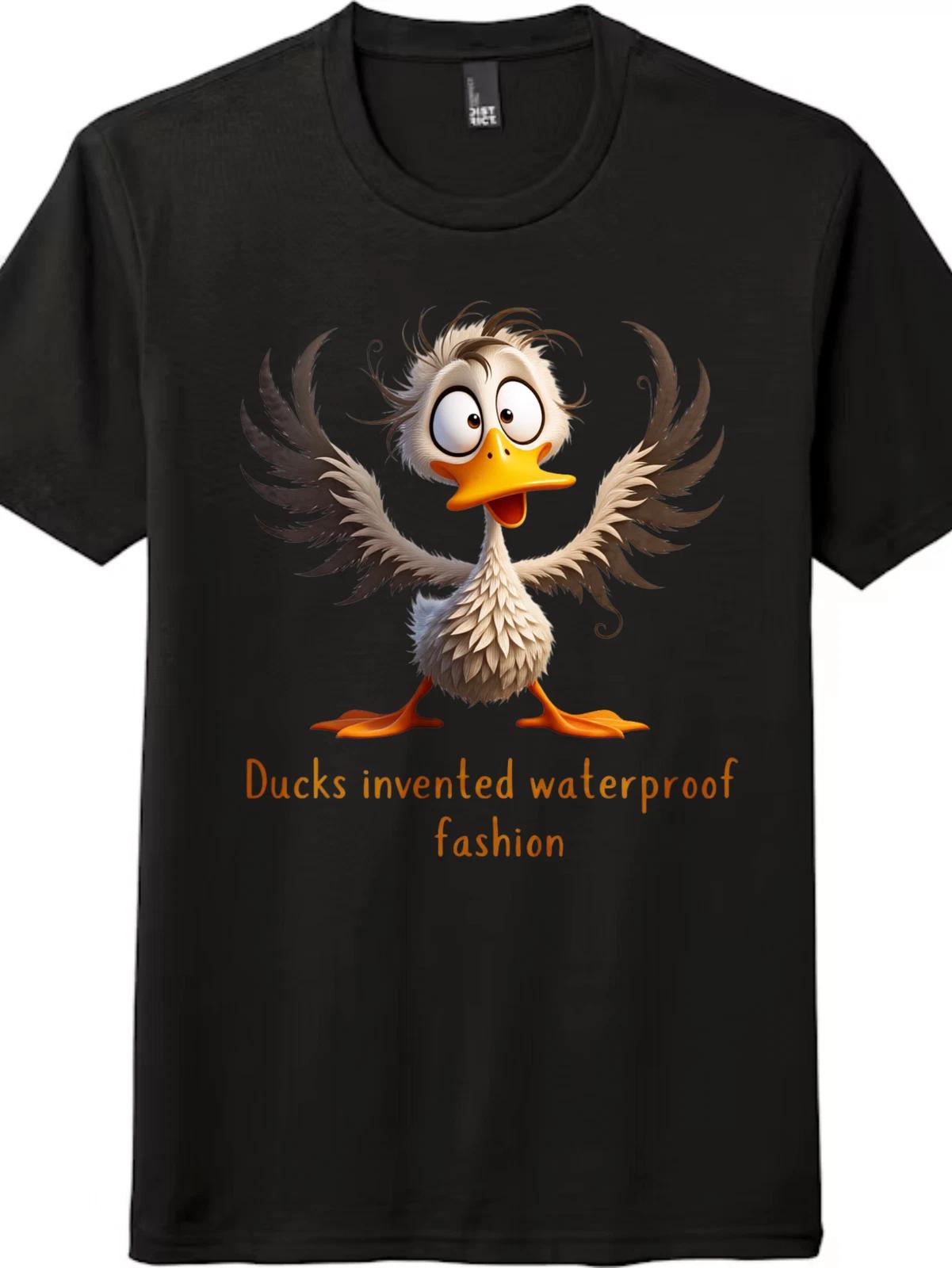 Funny Duck Graphic kids boy kids boy tee | Ducks Invented Waterproof Fashion, Unisex Humor Shirt 130