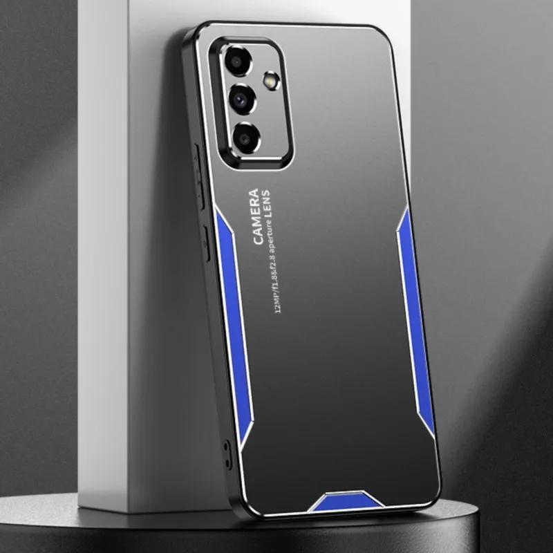 Custodia in Lega di Alluminio Metallica Opaca di Lusso per Samsung A57 A37 A07 A17 A27 A56/36/26/16/06/55/35/25/15/05 Copri Telefono con Sensazione Fredda sulla Pelle