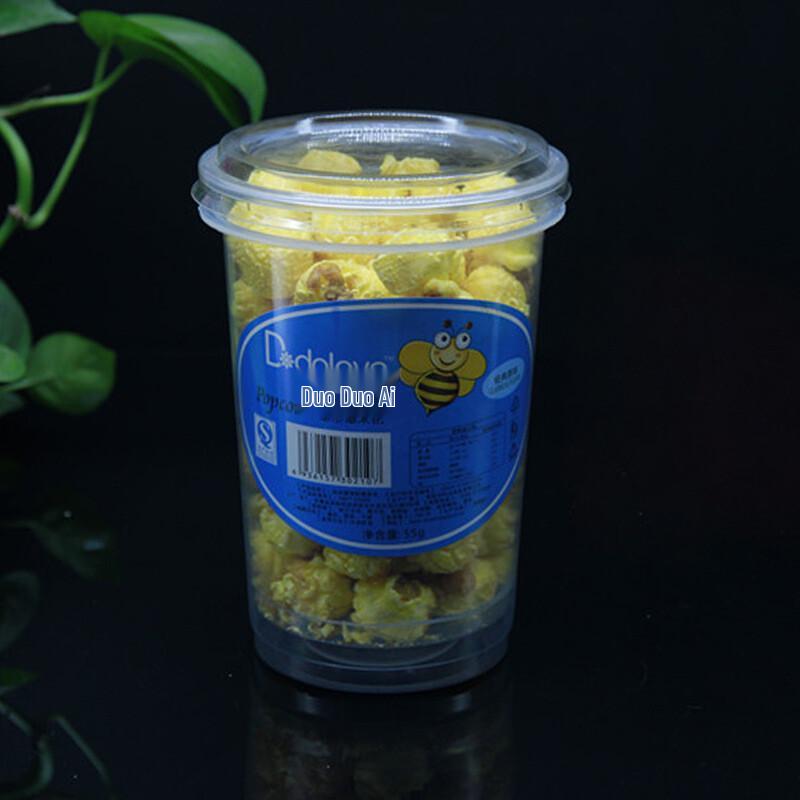 Disposable Plastic Popcorn & Skewer Cups with Lids