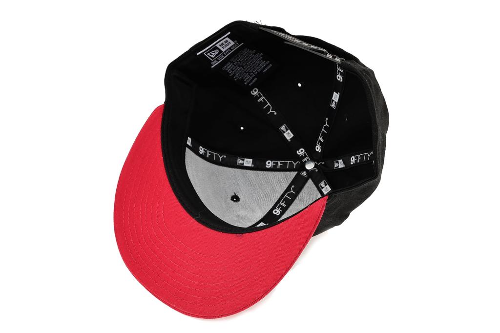 9FIFTY Flat Bill Snapback Cap [New Era] - BLACK/SCARLET
