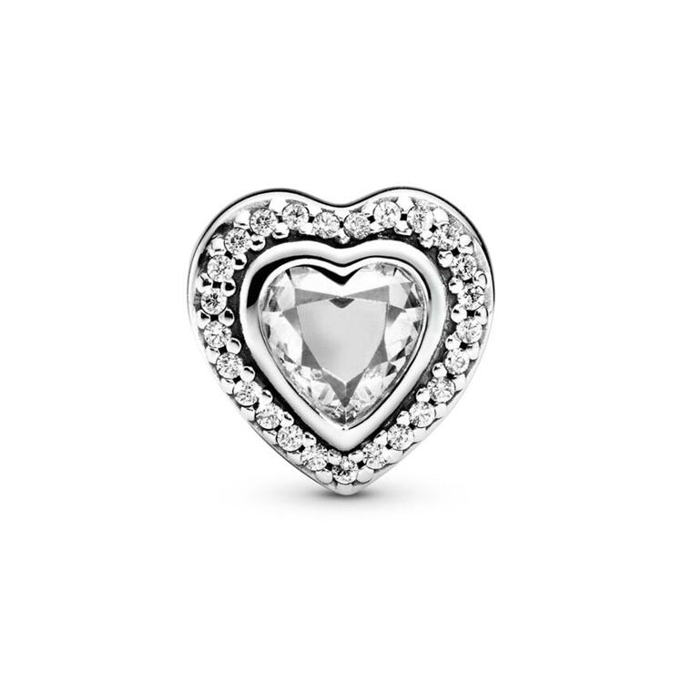 Pandora Shining Love 925 Silver Charm Unisex Charm 797608CZ Box,Silver