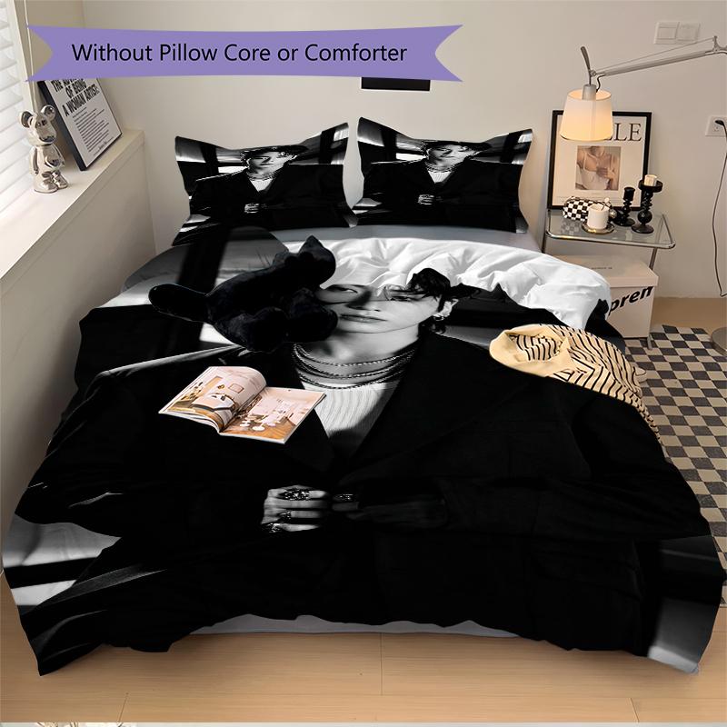 3Pcs Urban Fashion Portrait Bedding Set Quilt Cover Pillowcase Home Christmas Xmas Halloween Gift 1 Duvet Cover 2 Pillowcase M92477
