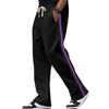 High Street Hip-Hop Men's Jacquard Contrast-Striped Sports Flared Casual Sweatpants