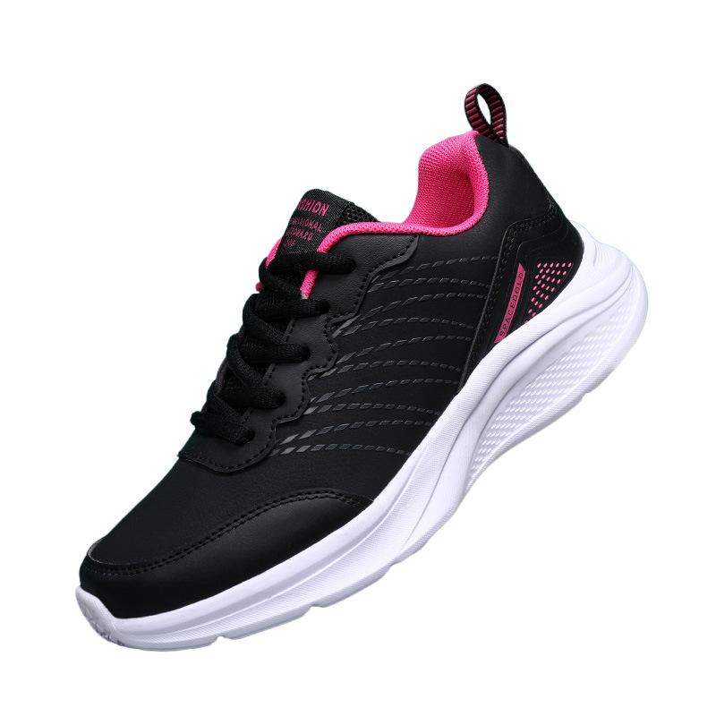 Autumn and winter new women's shoes leather waterproof casual sports shoes girls flat non-slip travel shoes large size running shoes