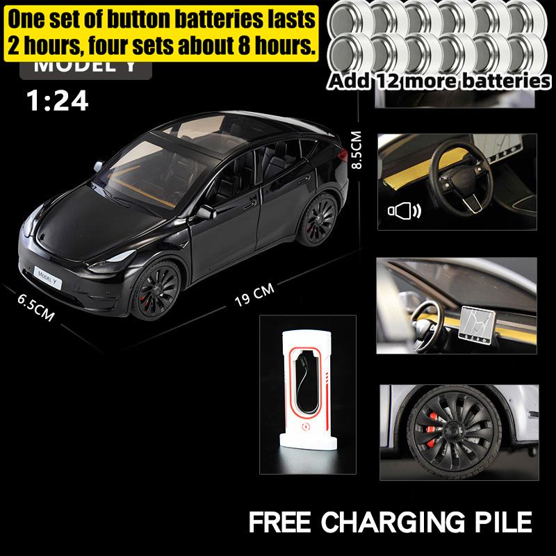 1:24 Model Y Premium Elektryczny Crossover Metalowy Odlew Model Samochodu Dekoracja na Biurko Kolekcjonerski Ornament Prezent Świąteczny Dla Przyjaciela