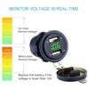 Car Motorcycle 3.1A 2 USB Charger Socket Waterproof Green LED Display Voltmeter