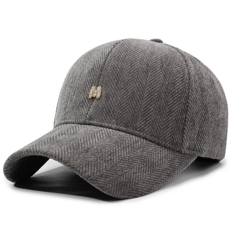 Korean Style Cotton Baseball Cap With Windproof And Warm Features For Men Women серый