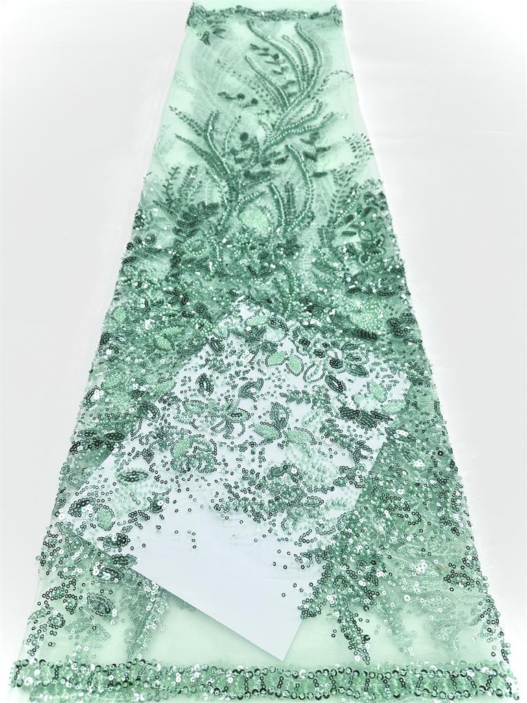 Luxury Hight Quality Nigeria Sequins Net Embroidery Lace Fabric African Mesh Lace Fabric 2025 French Tulle Lac For Women Wedding