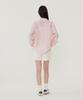 COVERNAT WOMAN Oversized Sheer Shirred Blouse Light Pink