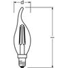 OSRAM Ampoule LED Flamme Coup De Vent Clair Filament 4W E14 - Blanc Chaud
