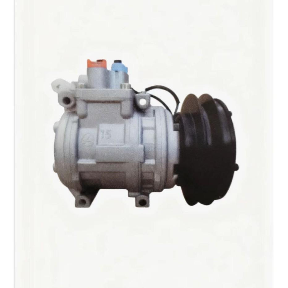 The 10PA15C compressor is compatible with Komatsu models 20Y-979-3111, 447200-0246, and 447200-1741.