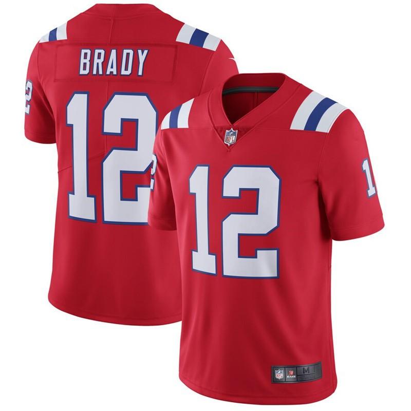 Mens New England Patriots 12 Brady Football Jersey - Multiple Colors Sizes