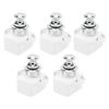 5 Pcs Push Button Latch Zinc Alloy Keyless Cupboard Locks for 14‑16mm Door Thickness