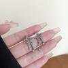 S Silver Needle Flash Diamond Star Fringed Stud Earrings Women's Niche Personality High-end Earrings Korean New Earrings