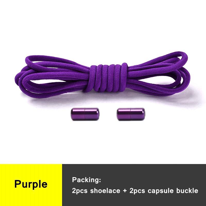 Slip-on No Tie Shoelaces Capsule Lock with Elastic Laces for Sneakers Kids Adults | Quick Lazy Shoelaces One Size Fits All Shoes