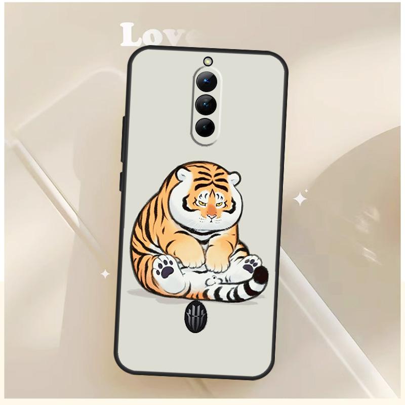 fat tiger Cartoon Funny Case For ZTE Nubia Red Magic 11 10 10S Pro Plus 8S 9S 8 9 Pro 6S 7S For RedMagic 10 Air Cover