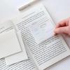 50 Sheets/set of Waterproof PET Transparent Memo Super Sticky Tearable and Reusable Student Paper Office Stationery Sticker