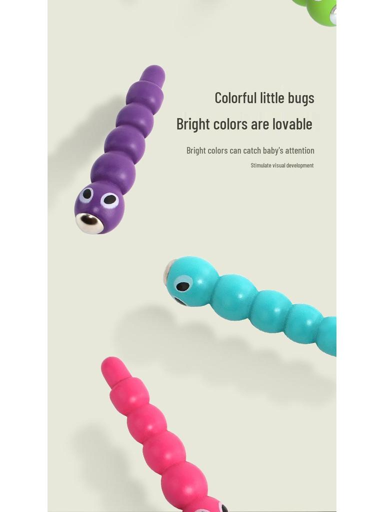Early Learning Magnetic Woodpecker & Worms Wooden Fishing Game for Kids