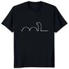 The Line Osvaldo Cavandoli T-Shirt Mode Hip Hop La Linea T-Shirt Lässig Rundhals Übergröße T-Shirt Damen Herren T-Shirts Tops weiß